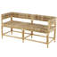 Cole And Grey Rattan Handmade Wrapped Bench With Diamond Patterned Seat And Arched Panels