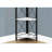 Bookcase, Bookshelf,Etagere, Corner, 4 Tier, 60"H, Office, Bedroom, White Marble Look Laminate, Black Metal, Contemporary, Modern