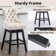 Ismaael Swivel Upholstered Counter Stool