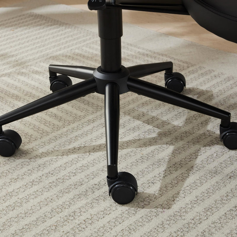 Chaise, chaise à pieds croisés avec roulettes, support lombaire de bureau, tabouret réglable, coussin de siège grande taille, design, Fidgety individuels, Comfort Support Plus: unité centrale noire, version améliorée, design pour