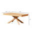 Brianney Solid Wood Cross Legs Coffee Table-1837707643