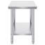 Table de préparation en acier inoxydable (table basse incluse)