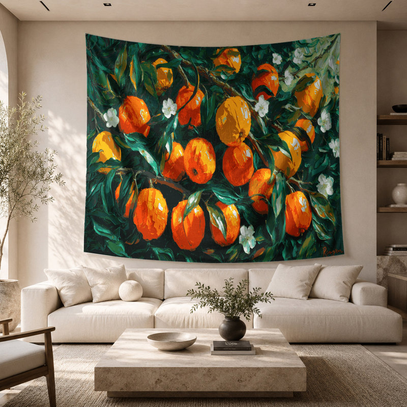 Tapisserie murale Fruit Rangpur, 68 po x 80 po