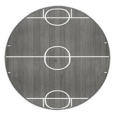 Washable Basketball Court Sports Area Rug