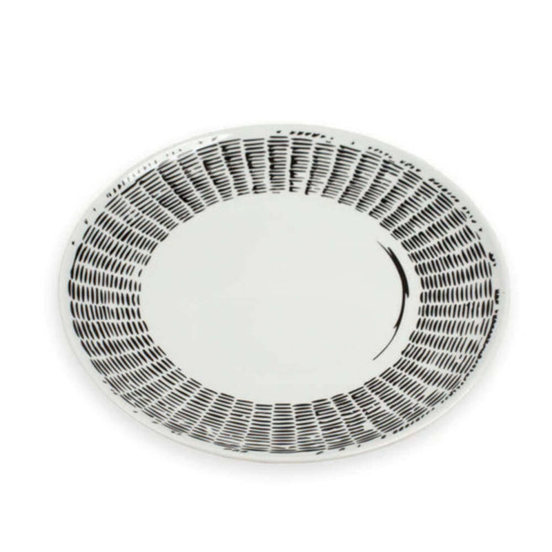 Line Drawing Handmade Porcelain Dinner Plate