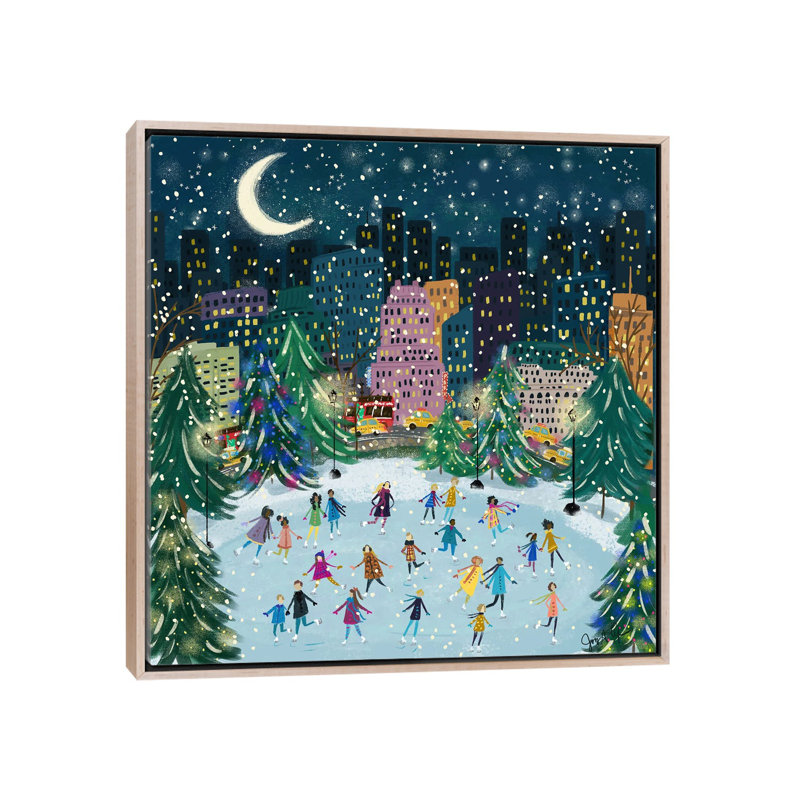 «Skating In The Park», reproduction d'art sur toile encadrée, H 26 po x l 26 po, Reproduction encadrée sans passe-partout