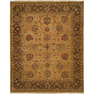 Wool Oriental Area Rug in Brown