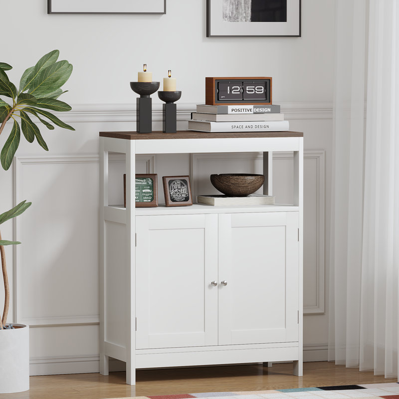 Armoire de salle de bain autoportante avec tablette réglable
