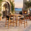 Ensembles de bar de patio robustes, corde en bois d'acacia, salle à manger d'extérieur rustique moderne