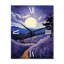 Balayage de champs de pleine lune de lavande I - horloges murales lavande-26578392
