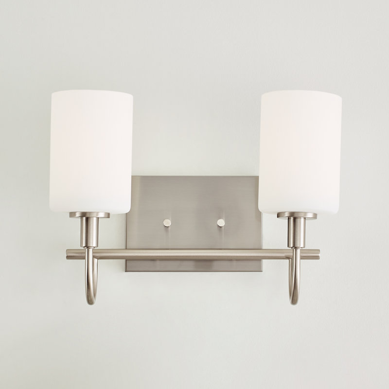 Two Light Wall / Bath, Brushed Nickel