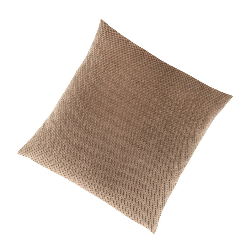 Luky Accent Pillow, 18 Inch, Diamond Pattern, Polyester Insert, Beige