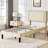 Twin Size Platform Bed Frame Set Adjustable Upholstered Headboard