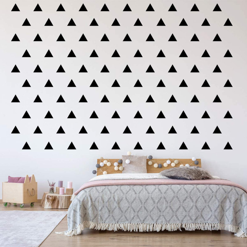 Abstract Non-Wall Damaging Wall Decal, Black, 4.38" H x 5" W x 0.5" D