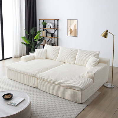 Méridienne de 102 po Beige