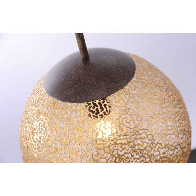 Eatonton 1 - Light Gold/Copper Sphere Pendant, 140cm L x 30cm W x 30cm D