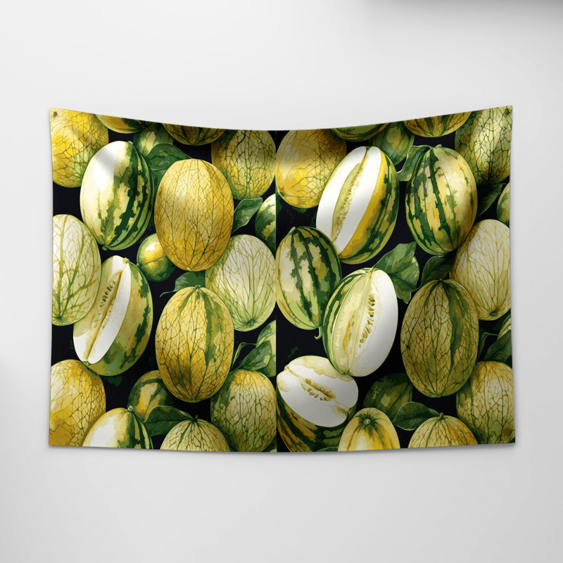 Tapisserie murale «Fruit Galia Melon», 68 po x 80 po