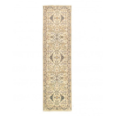 Wool Oriental Area Rug in Ivory