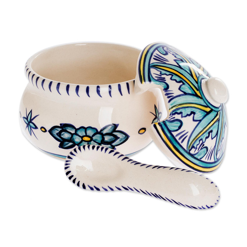 Elysium Ceramic Sugar Bowl with Lid