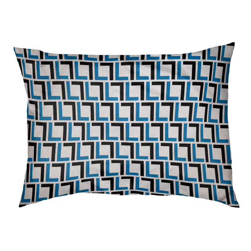 Lit pour chat Dupoint Designer, Grand (L 52 po x l 42 po), Argent / bleu Honolulu / blanc