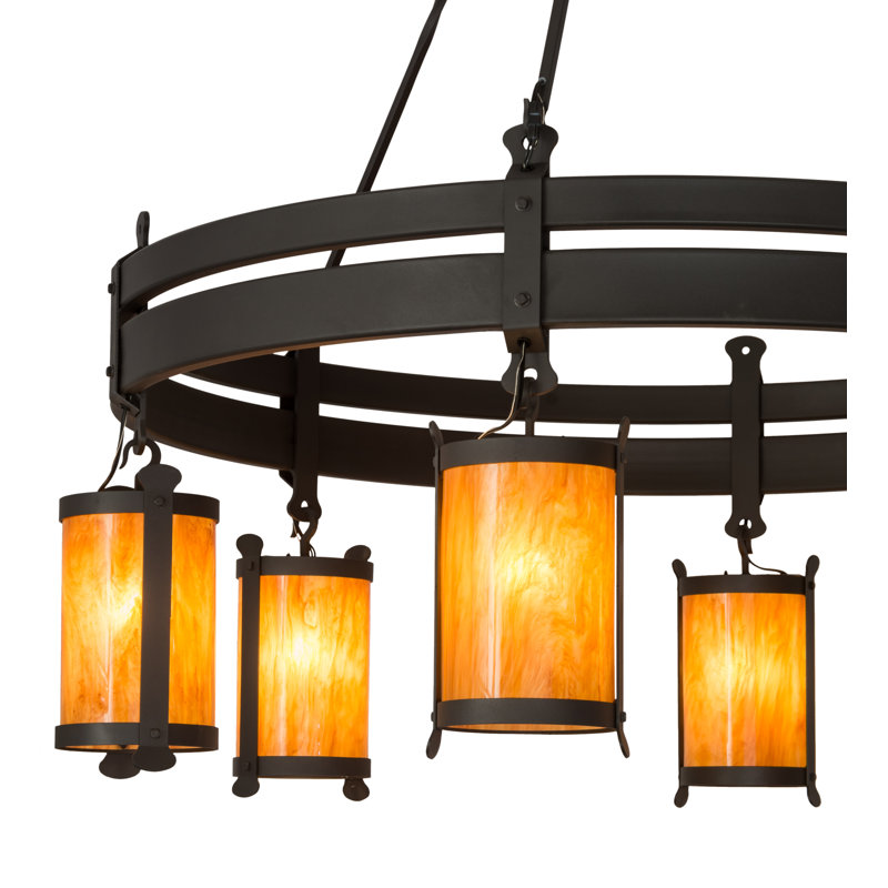 Beartooth 6 - Light Dimmable Wagon Wheel Chandelier