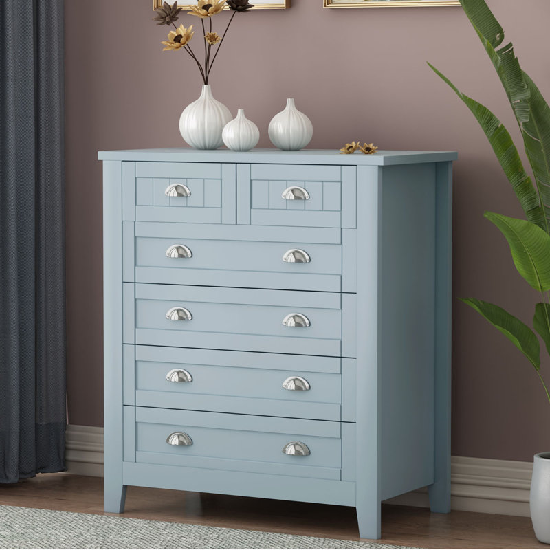 Commode décorative Galles, H 38,8 po x l 33,9 po x P 17,7 po, Blue