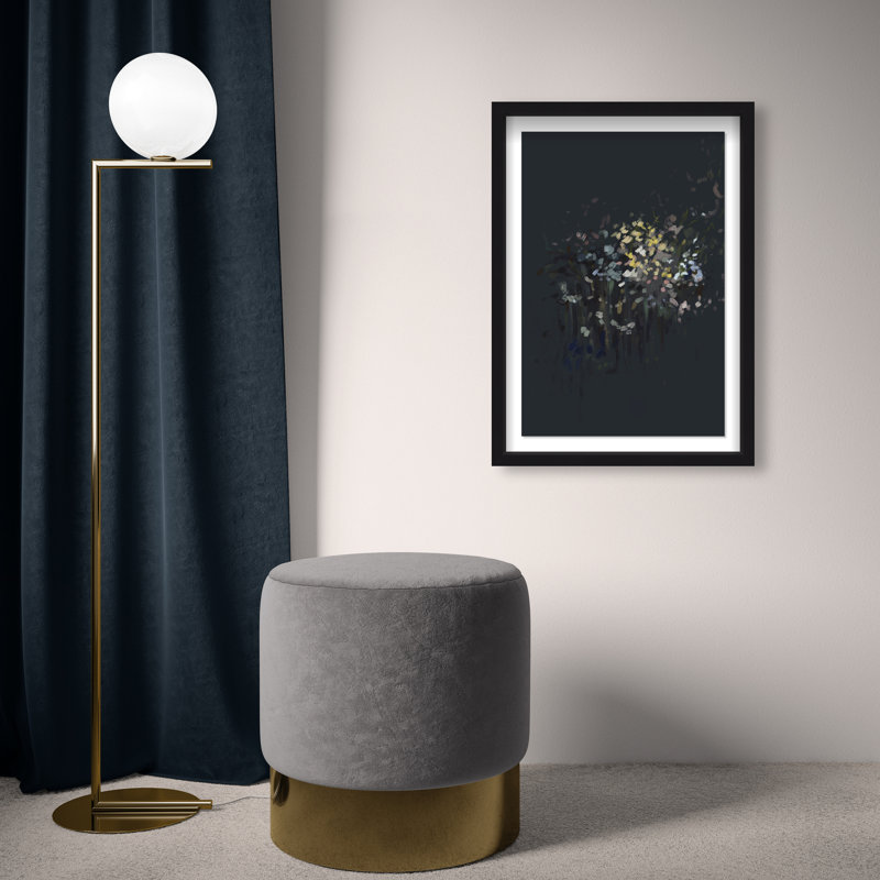 Midnight Flowers Print by Oliver Gal, 17.5"H x 25.5"W, Black Shadowbox