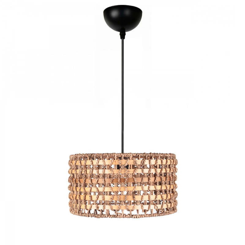 Elegant Adjustable Chandelier, Metal Body, Natural Finish | Ø11.5 x 2.8 inches Base Plate, Total Height: 9.8 - 27.6 inches | E27 Socket, Max 40W (Bulb Not Included) | Perfect for Living Room, Dining Room, and Entryways