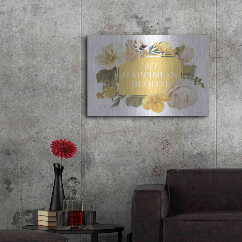 «Let Happiness Bloom» par House Fenway, H 24 po x l 36 po