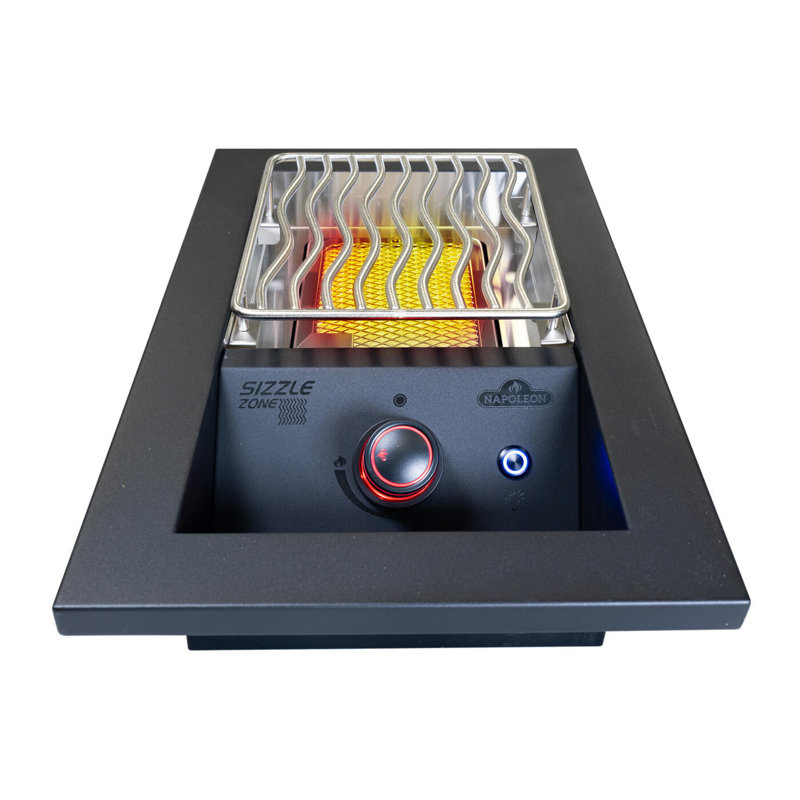 Built-In 700 Series 10" Single Infrared Burner, Matte Black, Natural Gas