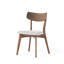 Hana Mid-Century Modern Rubberwood Dining Chair With Upholstered Seat-713088467-732930944