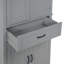 Armoire de rangement de salle de bain avec portes et tiroir, plusieurs espaces de rangement, tablette réglable-659323733