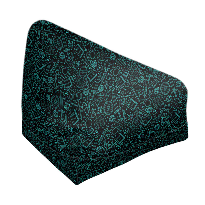 Sac de pois Leffel, H 120 po x L 31 po x P 60 po, Rembourrage poly, Noir / bleu sarcelle