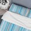 Ensemble de housse de couette en microfibre bleu / gris / blanc 3 pièces