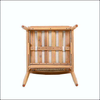 Chaise de salle à manger d'extérieur en corde avec structure en bois d'acacia et coussin beige