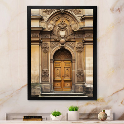 " Old Wooden Door With Carvings In Paris, France V "