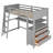 Loft Bed With Drawers And Desk, Wooden Loft Bed With Shelves-161060945-161060946