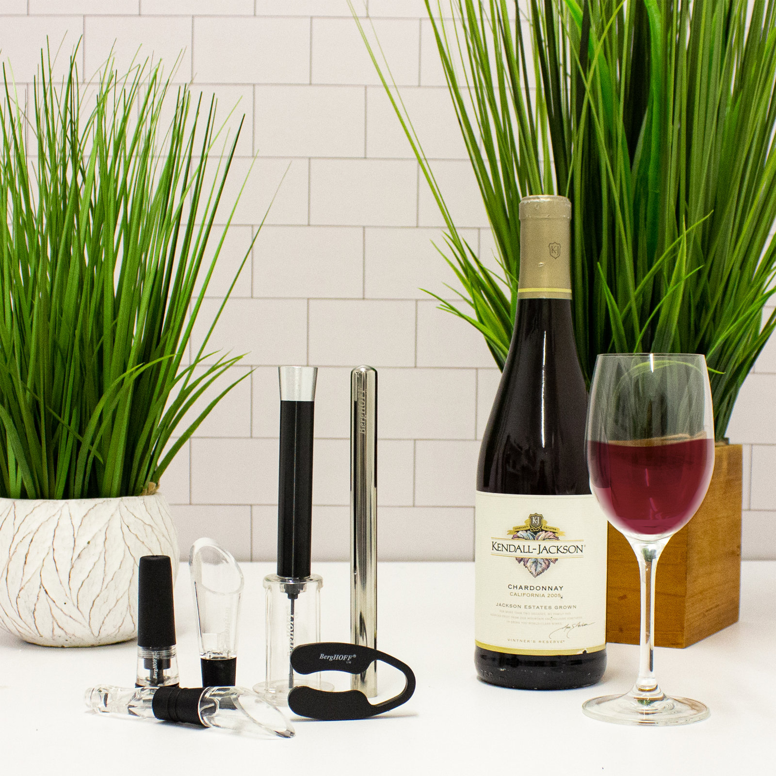 BergHOFF 5Pc Wine Connoisseur Set with Air Pressure Opener