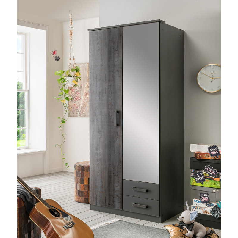 Griffis 2 Door Manufactured Wood Wardrobe