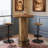 Round Bar Table Set, Farmhouse  Home Bar with 2 barstools