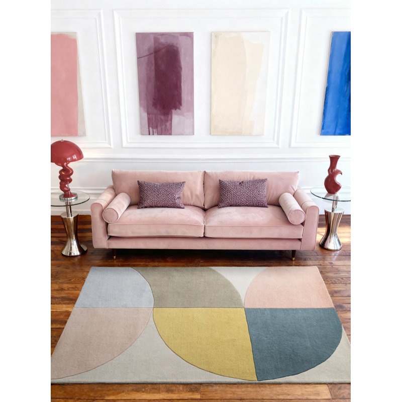 Derico Rectangle 200 cm x 290 cm Geometric Wool Hand Tufted Area Rug