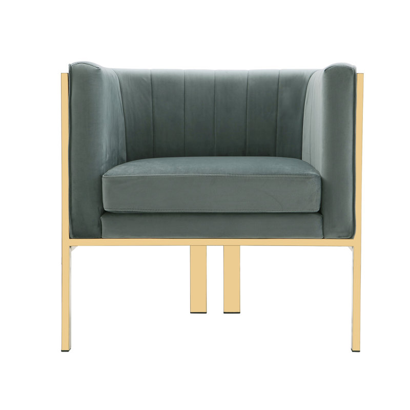 Kulas Velvet Armchair, Warm Gray