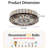 20" 4 - Lights Vintage Tiffany Stained Glass Flush Mount Dimmable