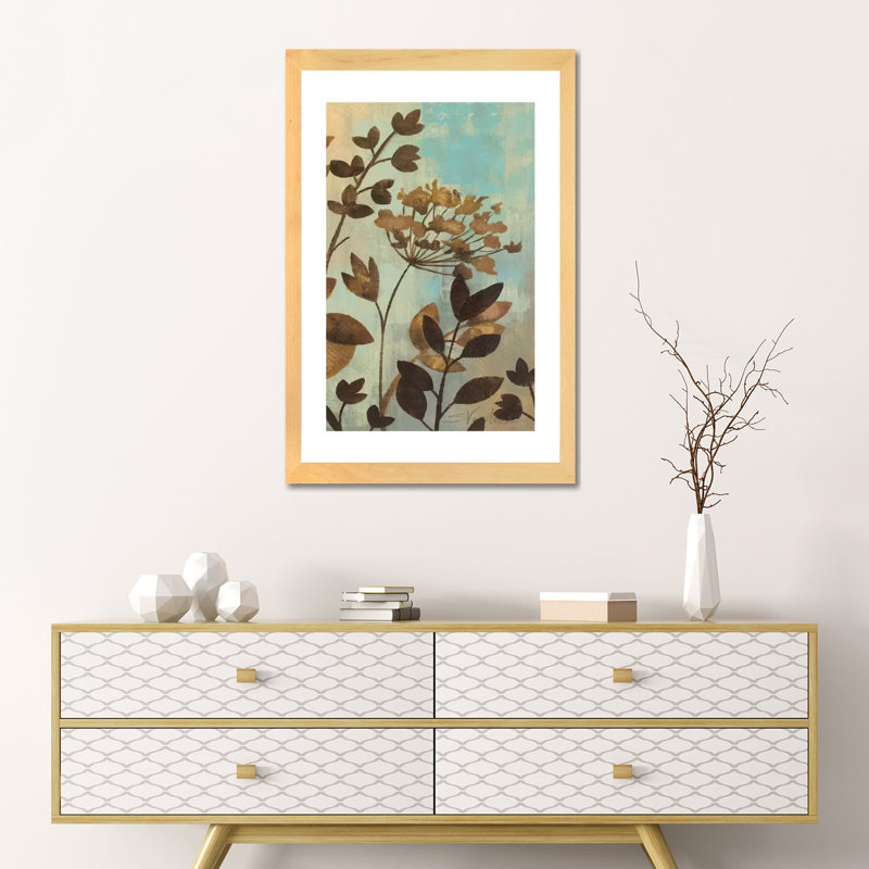 «Enchanted Garden II» par Silvia Vassileva - reproduction d'art, Toile avec cadre en bois beige, Blanc