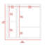 Pharmacie, quatre tablettes internes, porte double-236087671