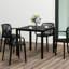 Table de salle à manger d'extérieur carrée 31,5 "avec structure en métal Jackqueline-111463080