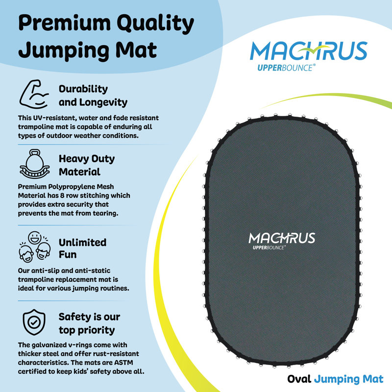 Machrus Upper Bounce Trampoline Replacement Mat Compatible with 16X14 ft Oval Frame & 5.5" Springs