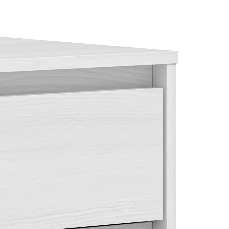 Norcross 20" 2 Drawer Nightstand, Pearl White Oak