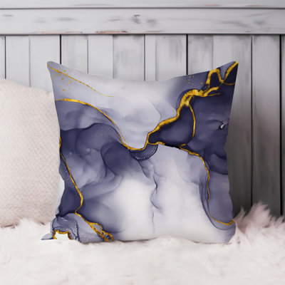 Abstract Geode Agate Marble Pattern XVI Modern Throw Pillow Cover