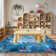 Jungle Animal Print Washable Area Rugs for Bedroom Aesthetic, Non Slip Boho Carpet